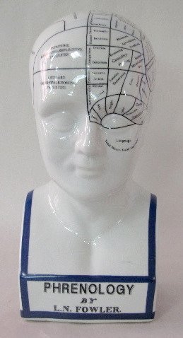 Phrenology Head by L.N. Fowler: Phrenology Head by L.N. Fowler: Fowler is from Ludgate Circus, London. The head is porcelain and has proper divisions for specific characteristics. No condition problems. 11 1/2" tall All items sell A