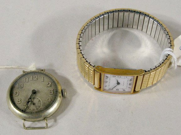 2 Juvenia Wrist Watches- 17J & 15J: 2 Juvenia Wrist Watches: 1.) 17J square case with band, running at this time. 2.) 15J round dial, 3 adjustments. No band. (Not running.) All items sell As Is, Where Is, no guarantees of any kind. We a