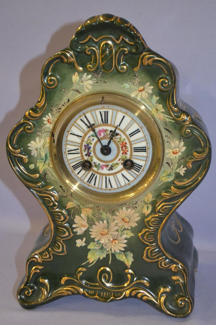 Antique French Porcelain Mantel Clock (1 of 6)