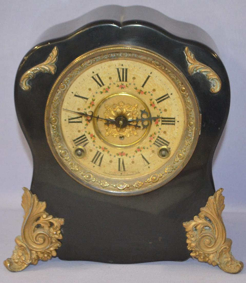 Antique Kroeber Enameled Iron Case Mantle Clock (1 of 5)
