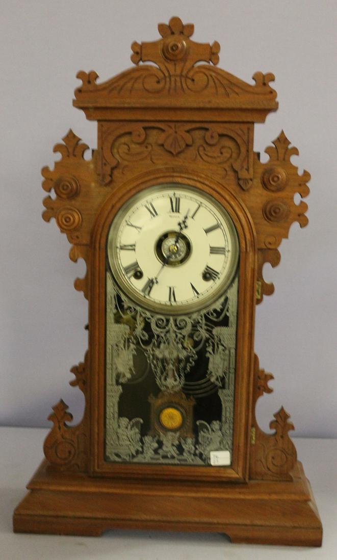 Antique EN Welch "Pepita" Walnut Kitchen Mantle (1 of 4)