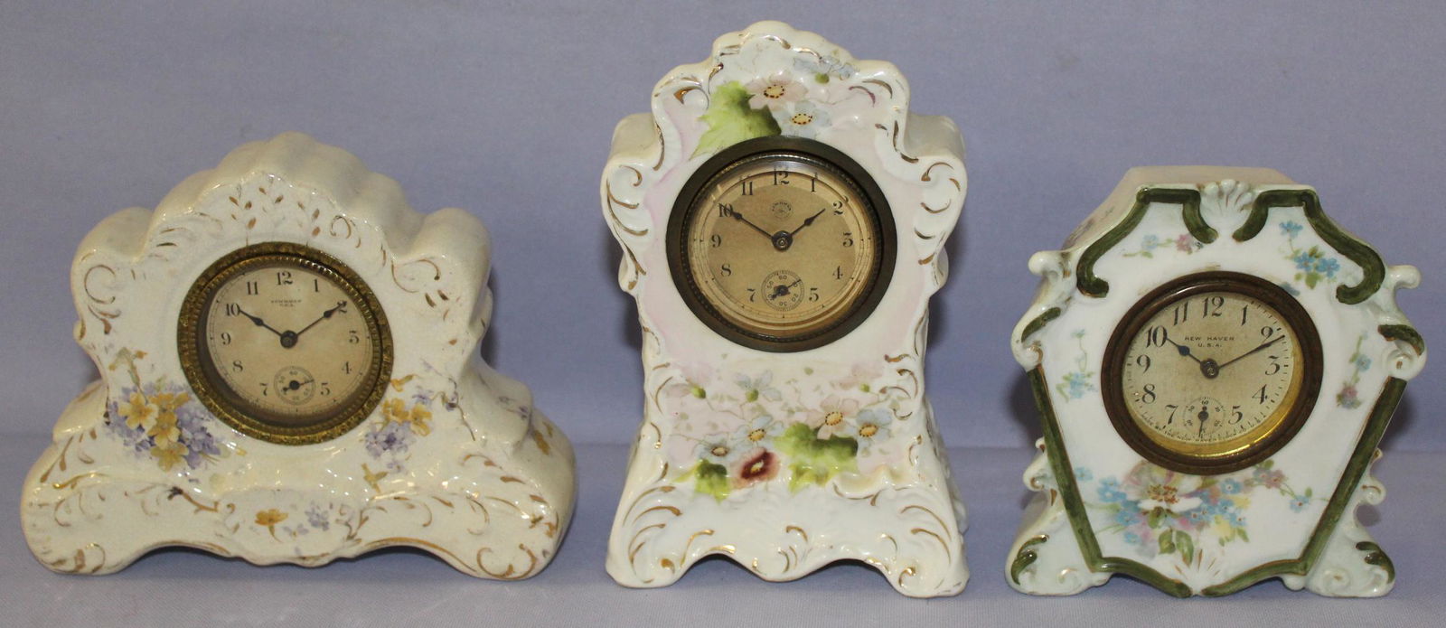 Lot of 3 New Haven Miniature Porcelain Mantle (1 of 7)