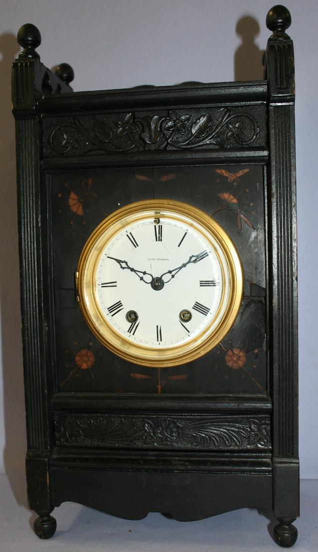 Antique Seth Thomas "Bee" Inlay Panel Mantle (1 of 7)