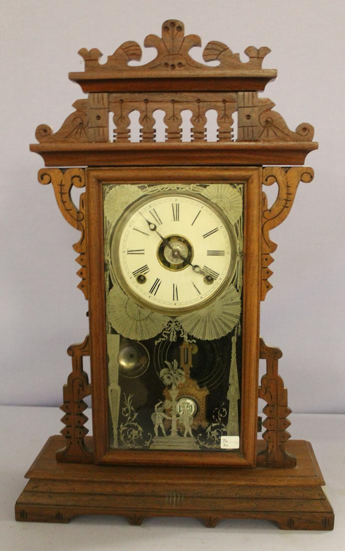 EN Welch "FALKA" Walnut Kitchen Mantle Clock (1 of 3)