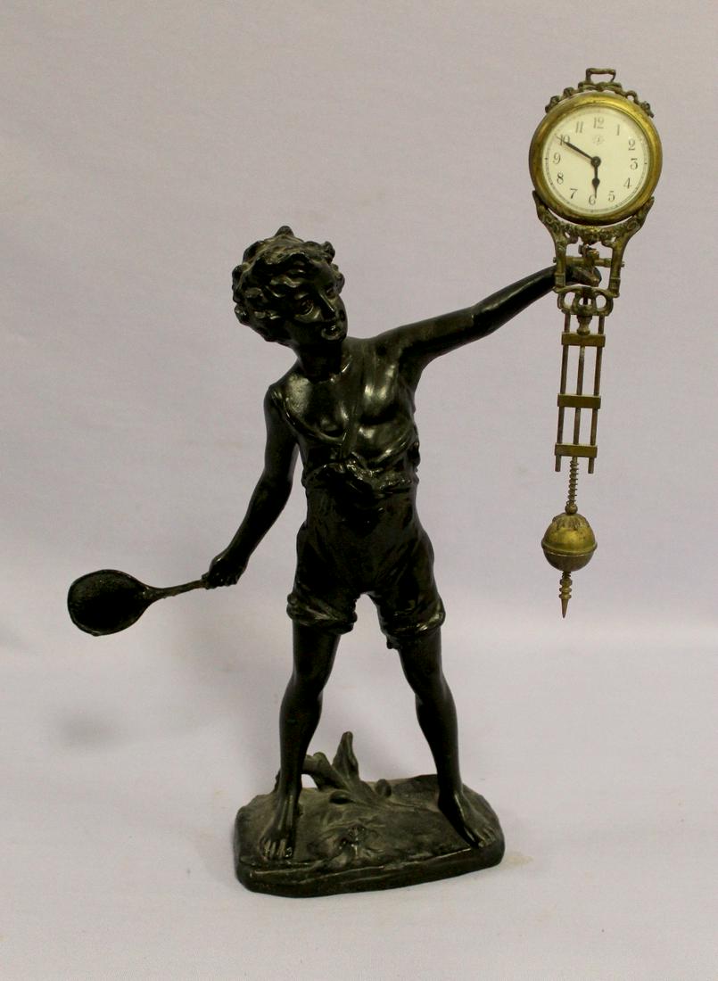 Vintage Statue with Junghans Swinging Clock (1 of 5)