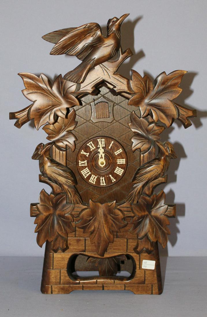 Modern Quartz Black Forrest Shelf Cuckoo Clock (1 of 6)