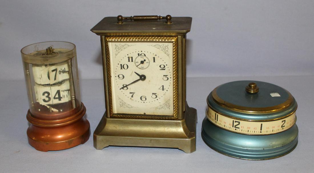 Lot of 3 Carriage Flip Tape Measure Clocks (1 of 5)