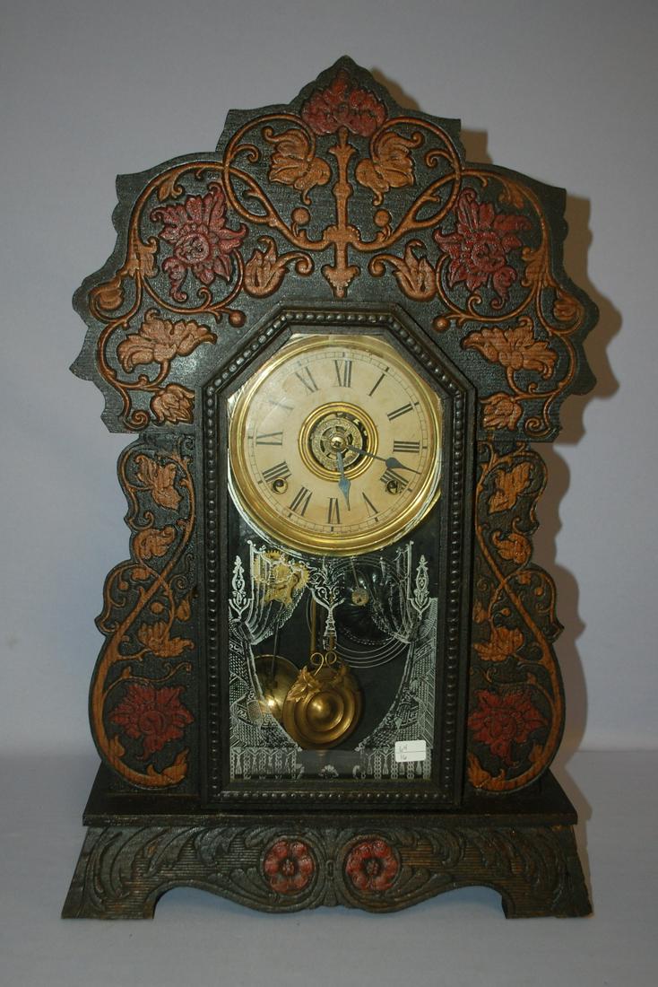 Gilbert "Bouquet#51" Oak Kitchen Mantle Clock (1 of 6)