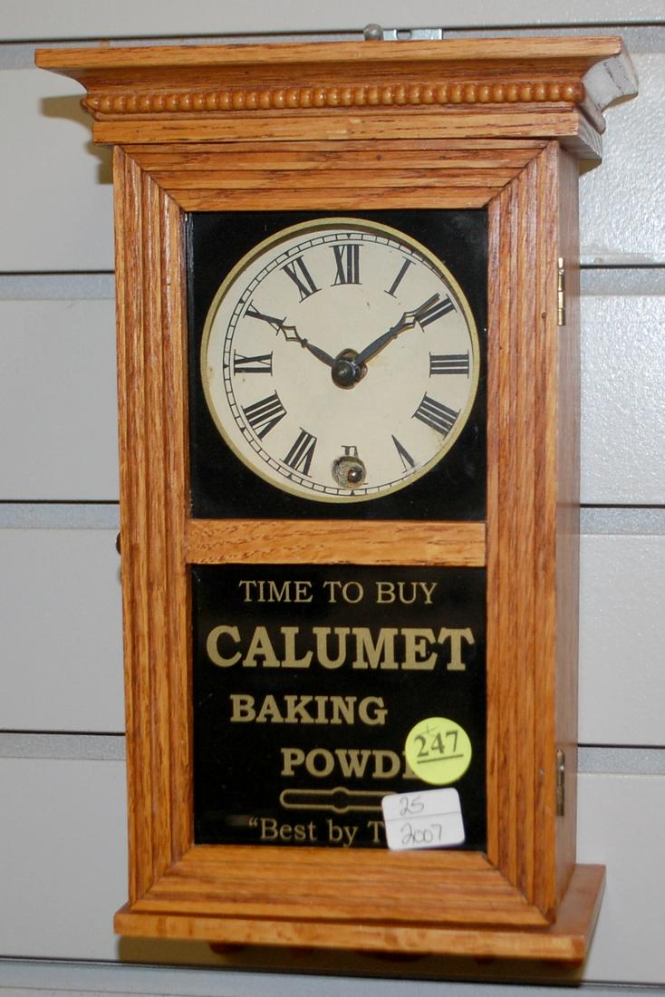 Vintage Oak Case Miniature Regulator Advertising (1 of 3)