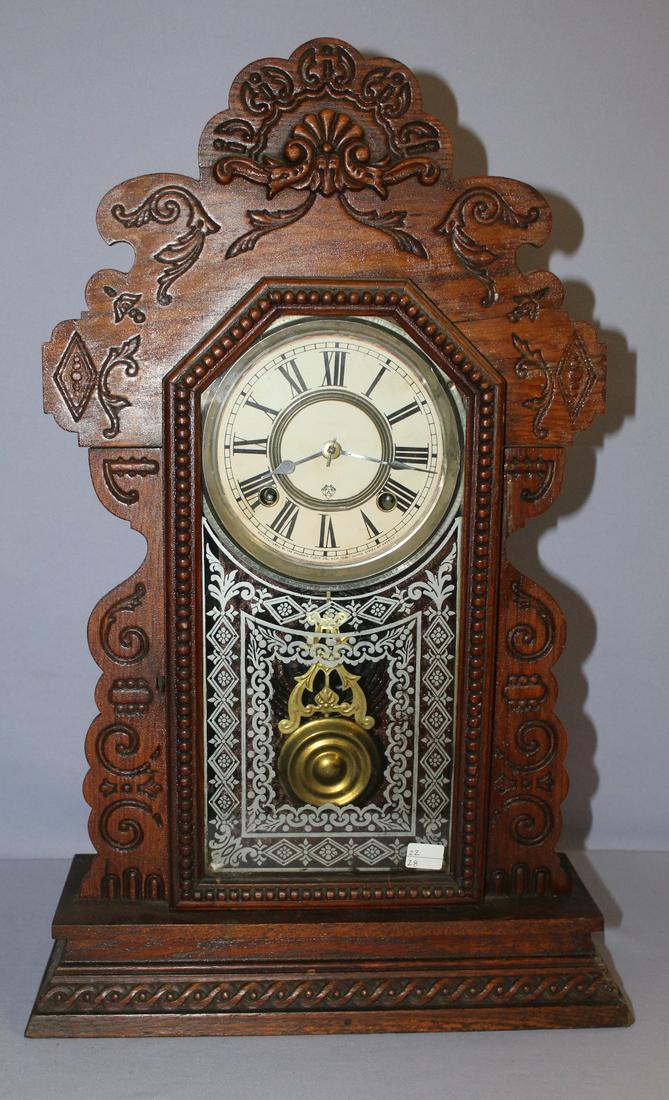 Ansonia "Kirkwood" Carved Oak Kitchen Mantle (1 of 6)