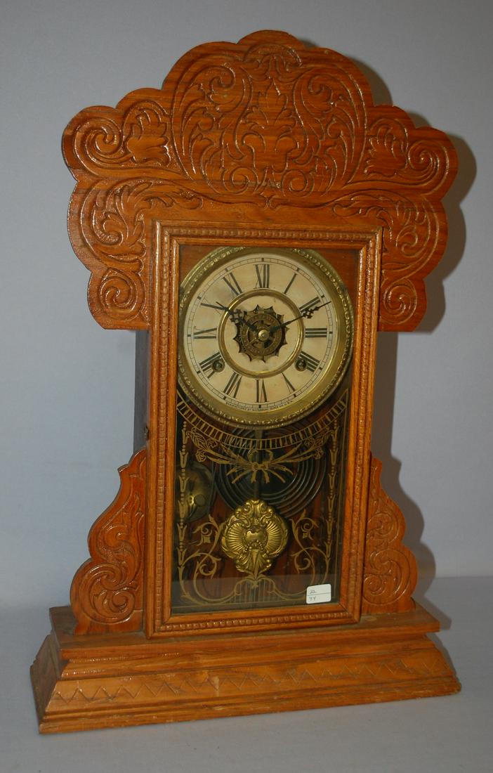 Waterbury "HENSHAW" Oak Kitchen Mantle Clock (1 of 6)