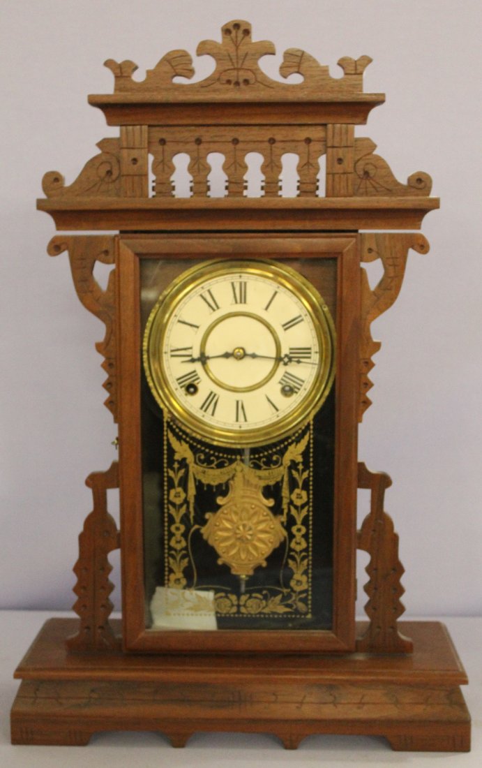 Antique Walnut Kitchen Clock By Richard Starr (1 of 5)