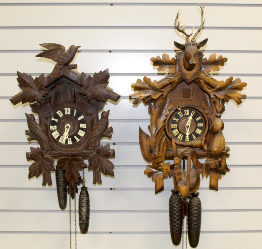 Lot of 2 Weight Driven Cuckoo Clocks (1 of 3)