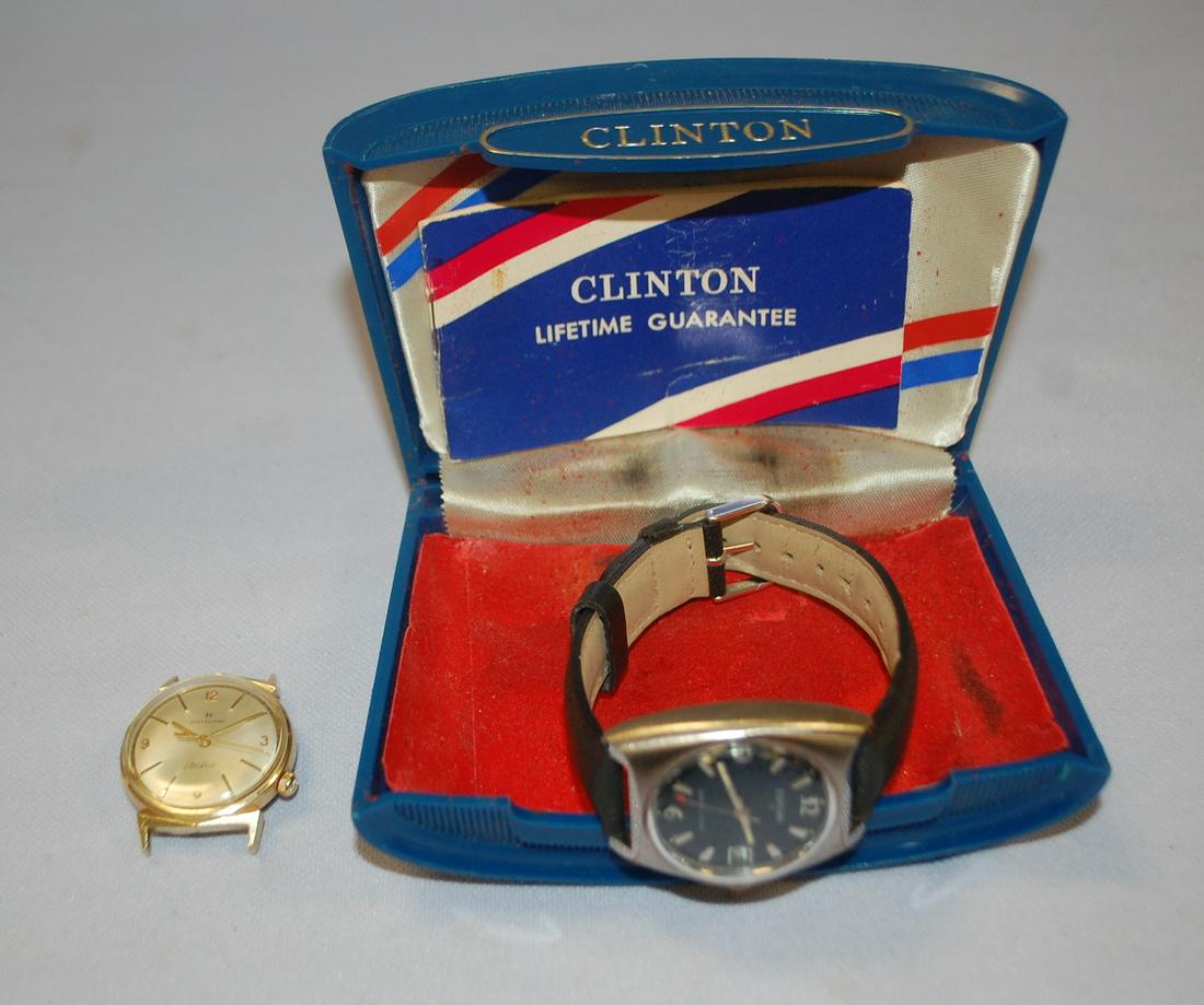 Lot of 2 Men's Wrist Watch, Clinton, Hamilton Electric (1 of 5)