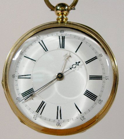 Thomas Ball, Coventry 18K KWKS OF Pocket Watch: Thomas Ball, Coventry 18K KWKS OF Pocket Watch: numbered 21878, in a yellow hinged 18K gold case from Sheffield England, circa 1871. The hallmarks on this one are proper. A key is with it. The dial wi