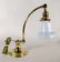137: Desk Lamp w/White Aurene Steuben Shade