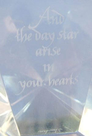 2 Steuben Crystal Paperweights: Boulder & Prism - 6