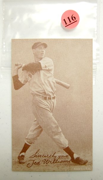 Vintage Ted Williams Stadium Card: Vintage Ted Williams Stadium Card (Please see photo for condition.) All items sell As Is, Where Is, no guarantees of any kind. We accept Mastercard & Visa, no paypal, no personal checks, no money orde