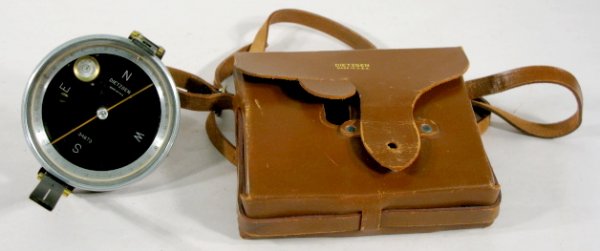 Dietzgen Compass in Leather Strap Bag: Dietzgen Compass in Leather Strap Bag: staff compass. (As is) 4" All items sell As Is, Where Is, no guarantees of any kind. We accept Mastercard & Visa, no paypal, no personal checks, no money orders,