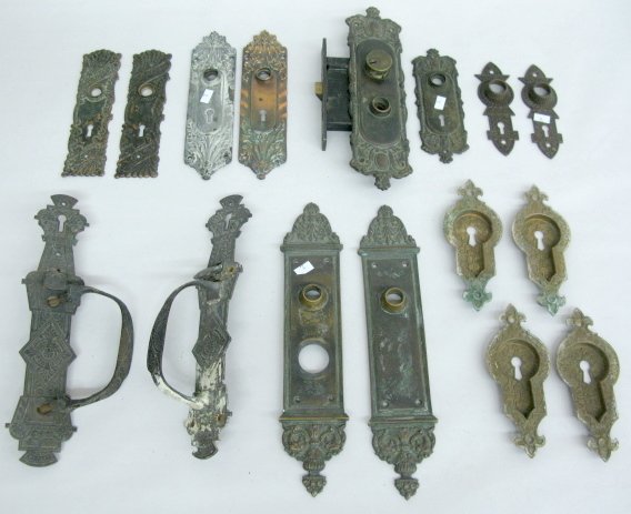 7 Styles of Brass Door Escutcheons: 7 Styles of Brass Door Escutcheons: embossed design All items sell As Is, Where Is, no guarantees of any kind. We accept Mastercard & Visa, no paypal, no personal checks, no money orders, no wire tran