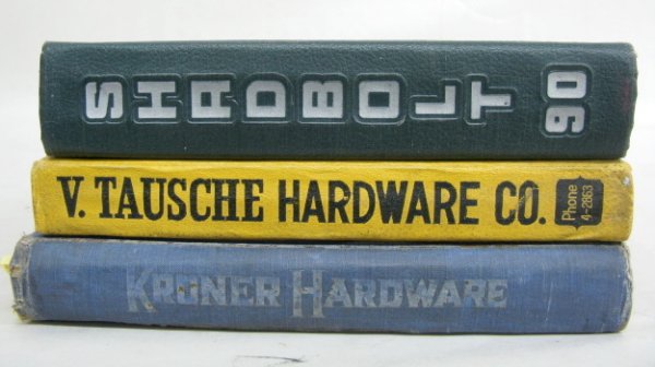 3 Vintage Wisconsin Hardware Catalogs: 3 Vintage Wisconsin Hardware Catalogs: 1.) Fred Kroner Hardware, La Crosse, WI 2.) V. Tausche Hardware Co.; Hardware, Sporting Goods & Floor Covering Catalog No. 52, La Crosse WI 3.) Shadbolt & Boyd C