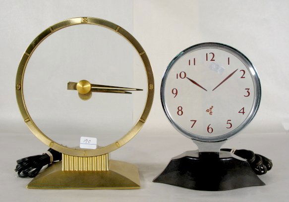 Jefferson & Boots Bay Electric Clocks: Jefferson & Boots Bay Electric Clocks: 1.) Jefferson Golden Hour; glass dial with metal frame. No condition problems to case. 9" x 7 1/2" and running at this time 2.) Monitor Equipment Corp. Boots Bay