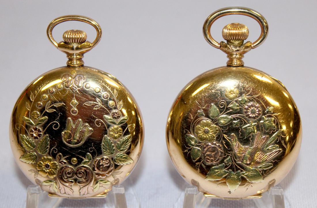 2 Elgin 15J 6S HC Pocket Watches (1 of 17)