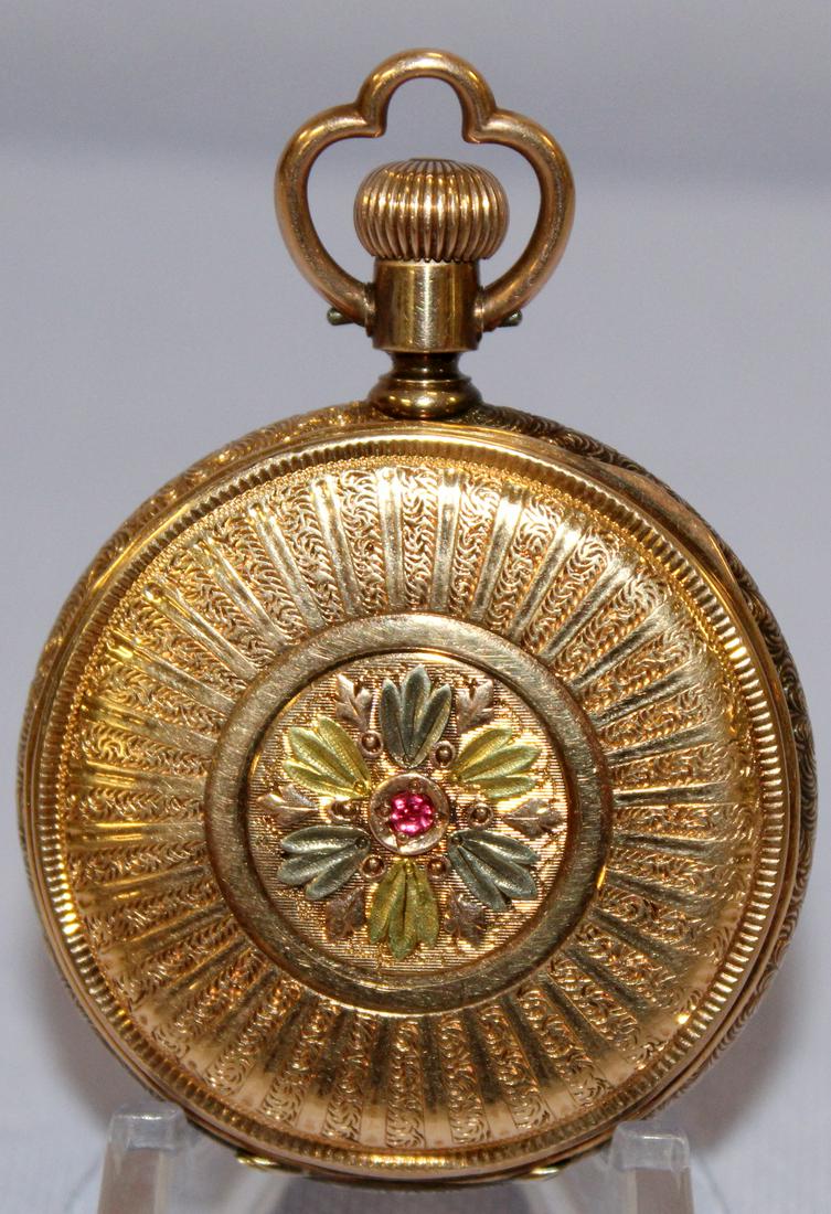14K Waltham 15J 6S HC Pocket Watch (1 of 7)