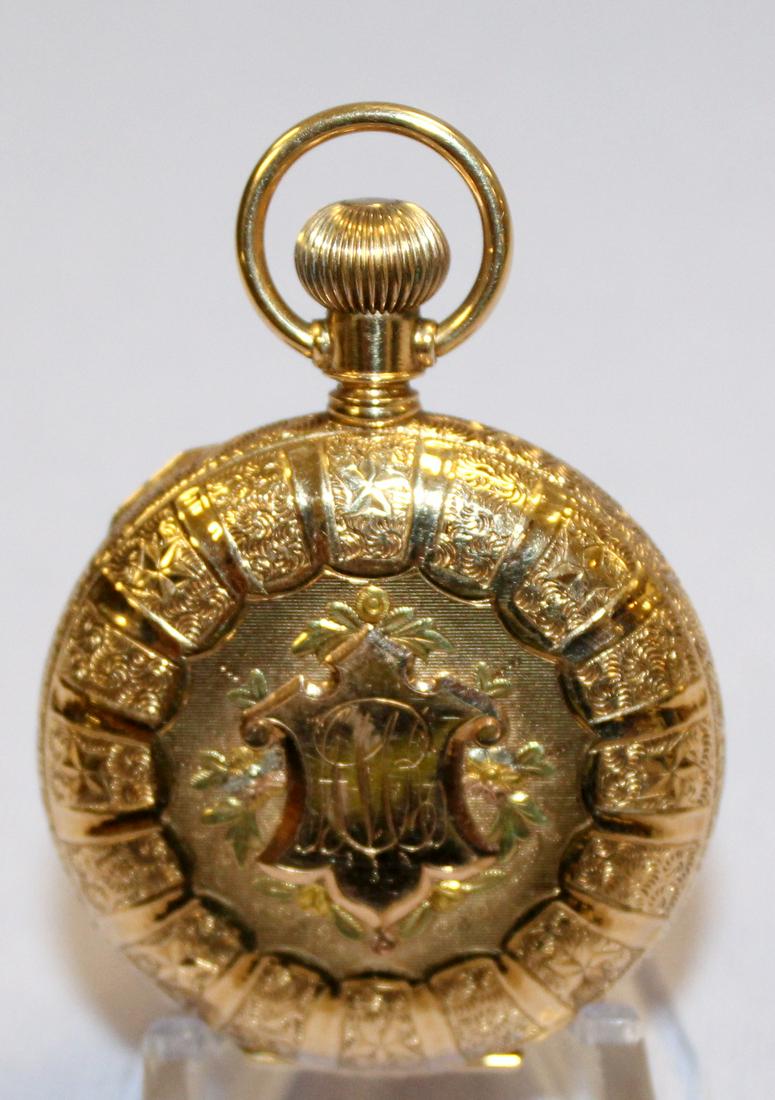 14K Elgin M2 7-15J 6S HC Pocket Watch (1 of 5)