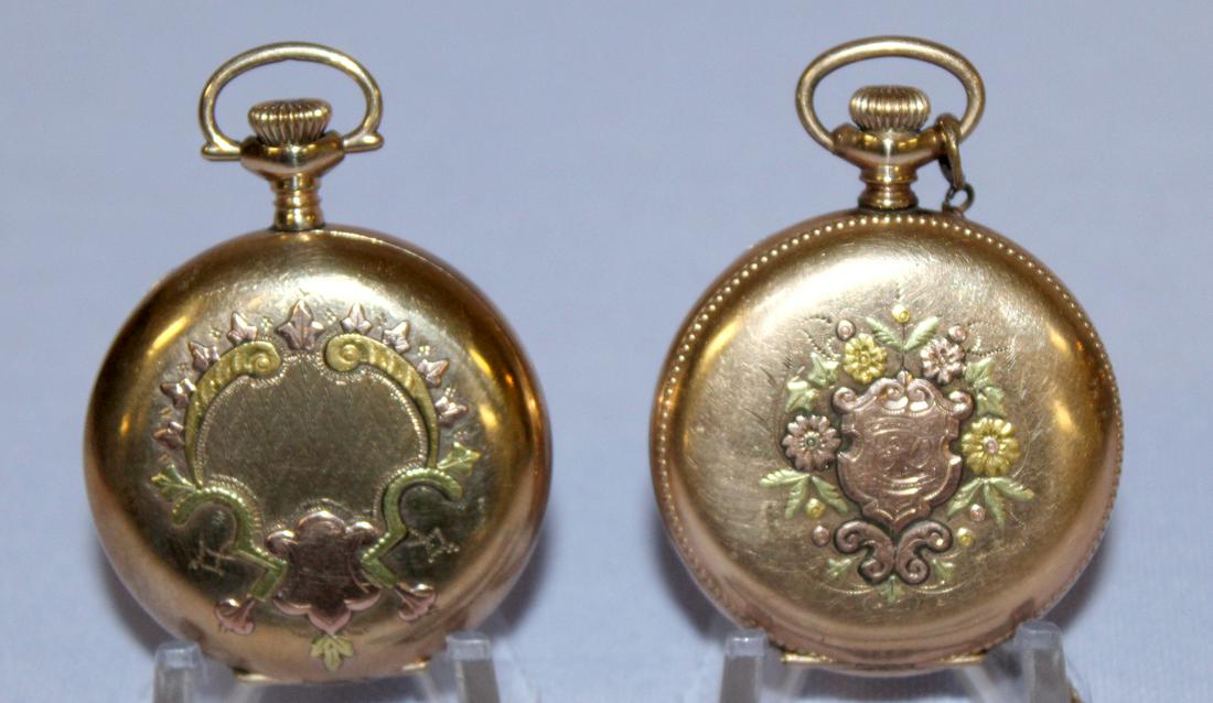 2 Elgin M2 HC Pocket Watches - 15J, 16J (1 of 10)