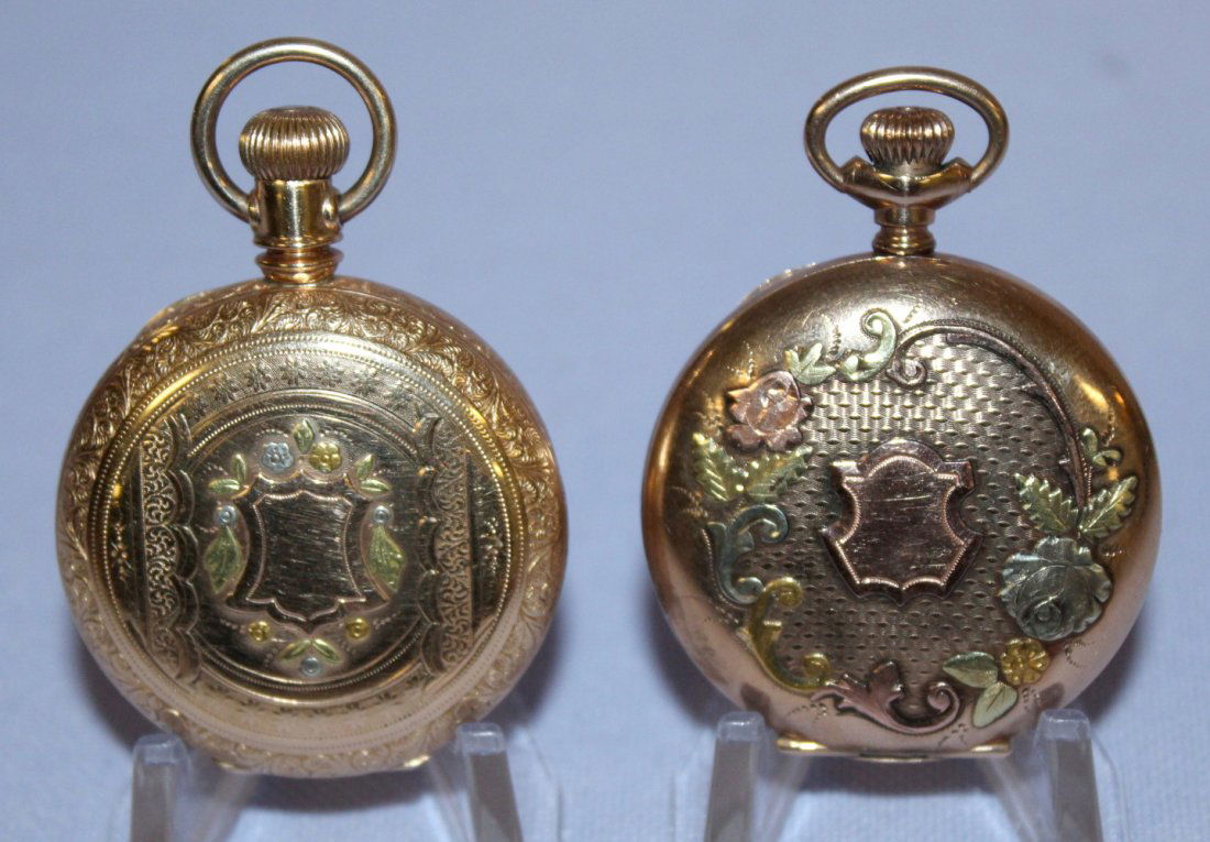 2 Elgin 7-15J HC Pocket Watches (1 of 8)