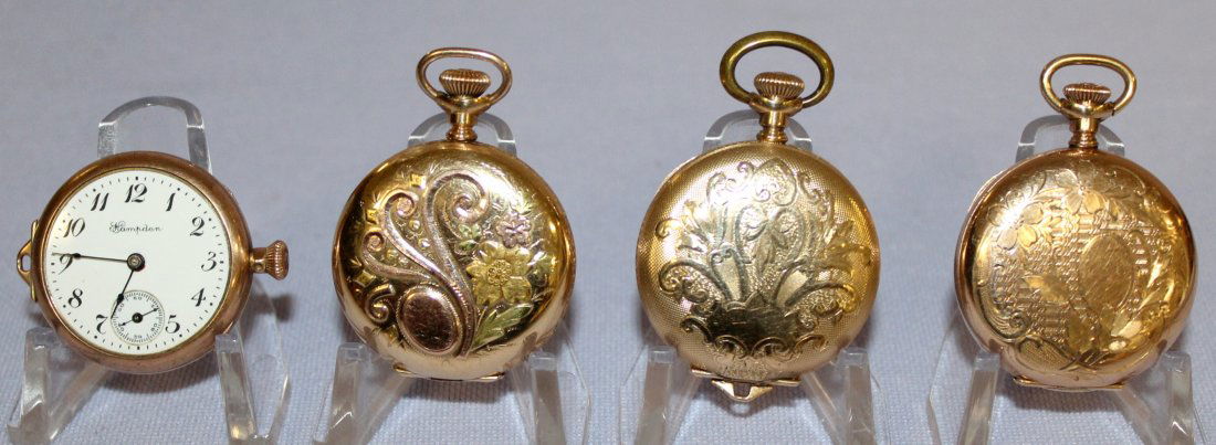 4 Hampden Pocket Watches (1 of 8)