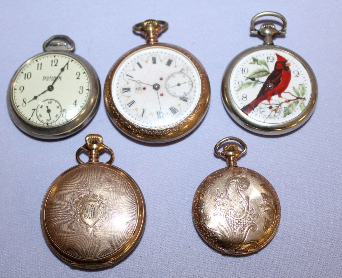 5 Misc. Pocket Watches (1 of 9)