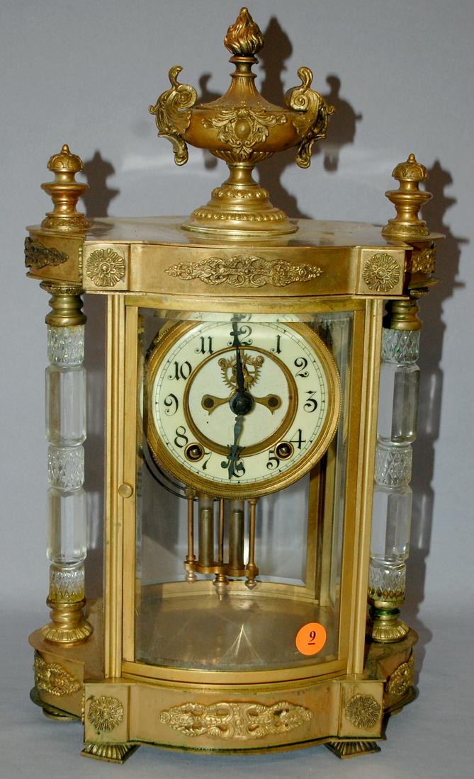 Antique Ansonia "Jupiter" Crystal Regulator Clock (1 of 6)