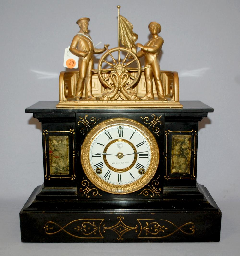 Antique Ansonia Mechanical Clock with Helmsman (1 of 6)