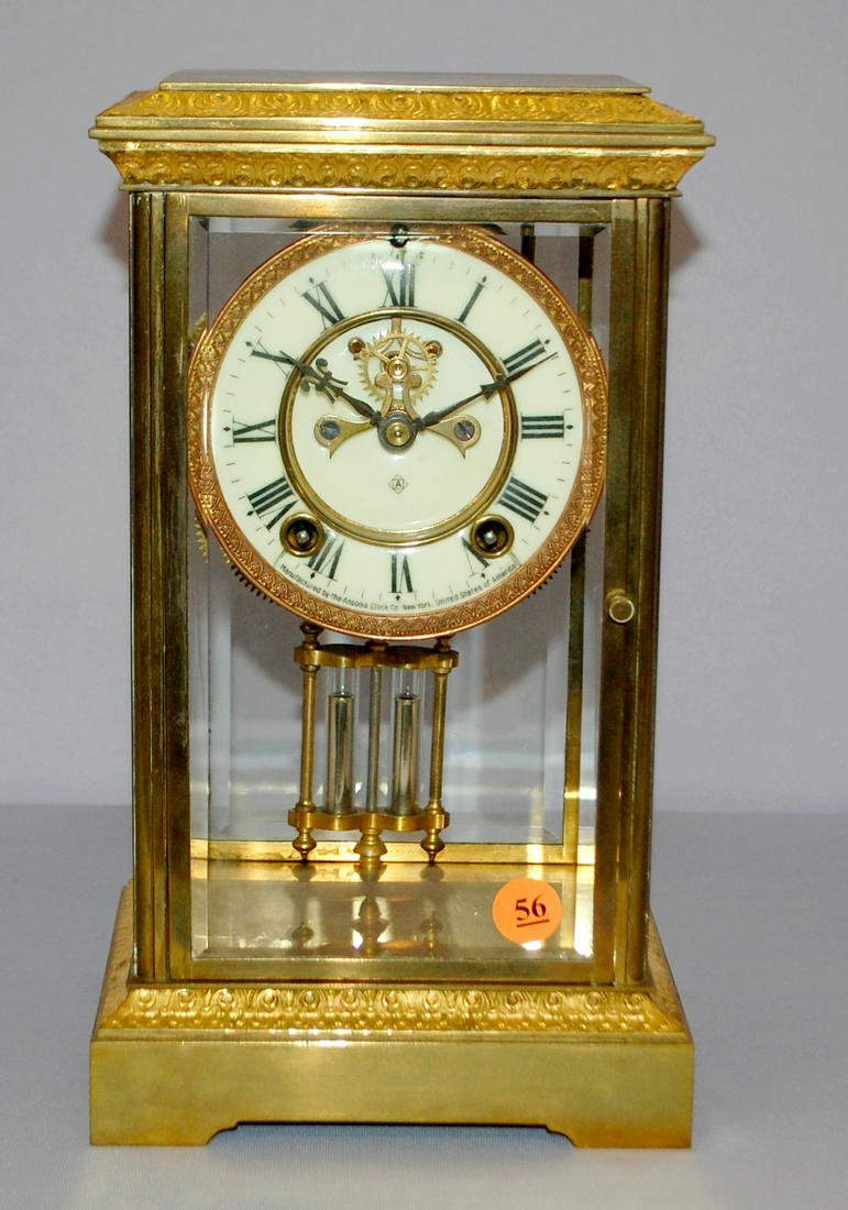Ansonia Crystal Regulator Clock with Open Escapement (1 of 5)