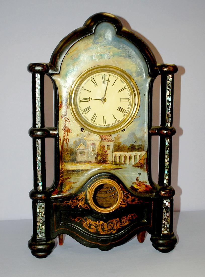 Iron Front Clock w/ Mother of Pearl (1 of 6)
