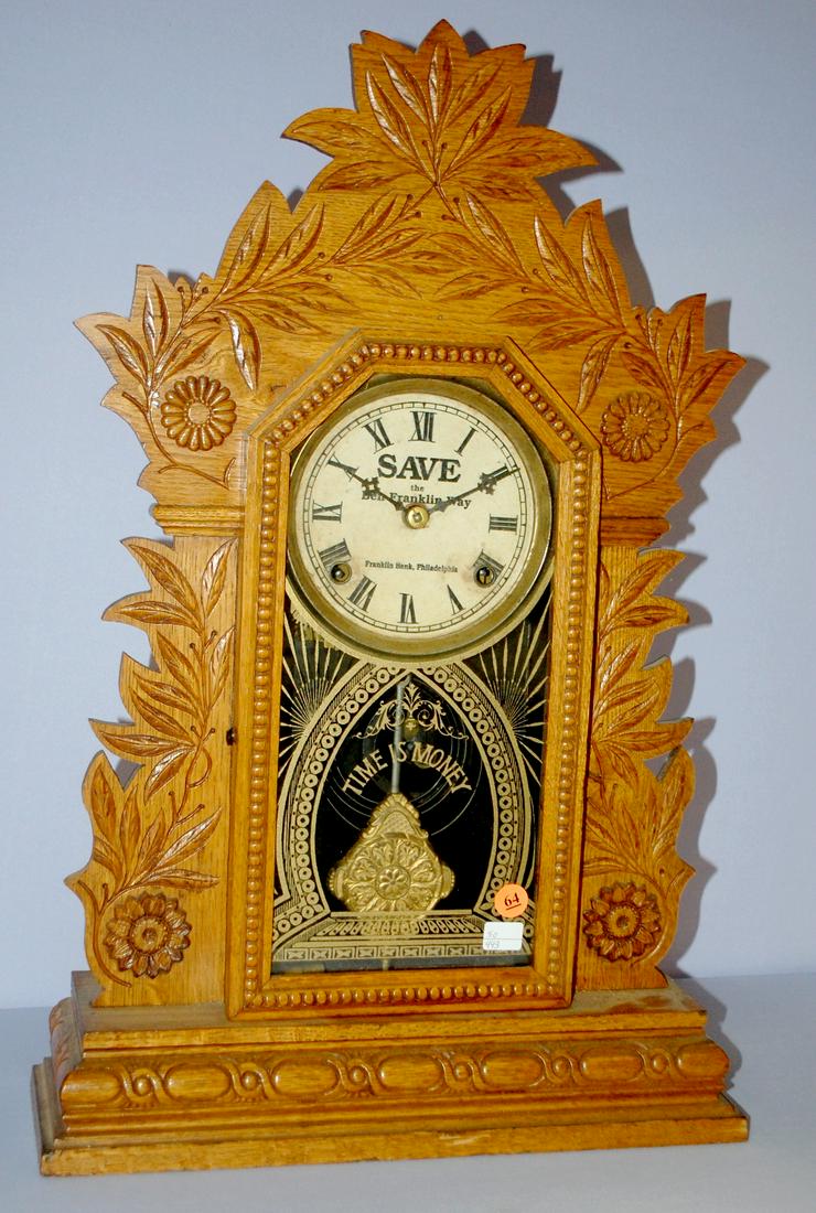 William L. Gilbert Oak Kitchen Clock (1 of 5)
