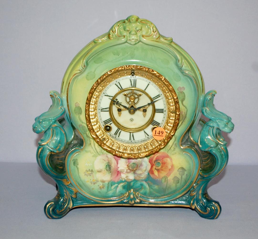 Ansonia Royal Bonn La Charny Porcelain Clock (1 of 7)