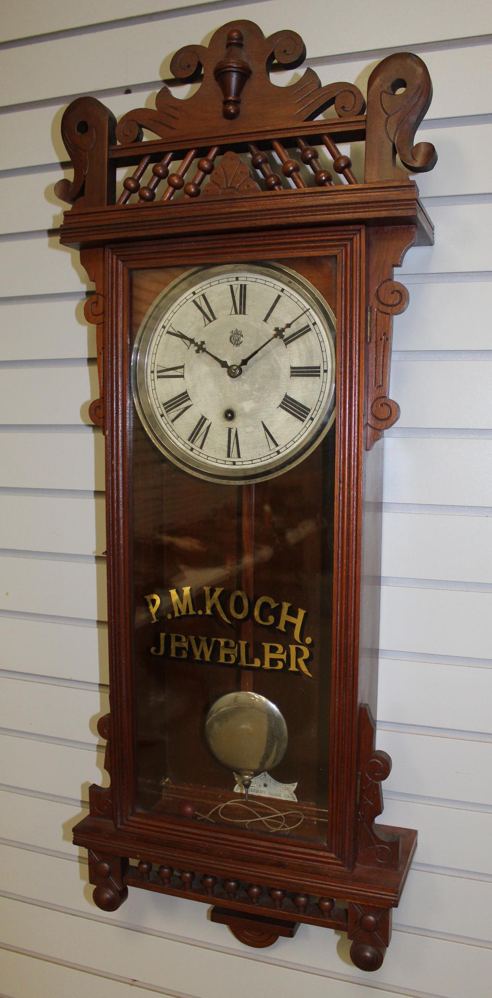Antique Waterbury Bruce Wall Regulator Clock (1 of 6)