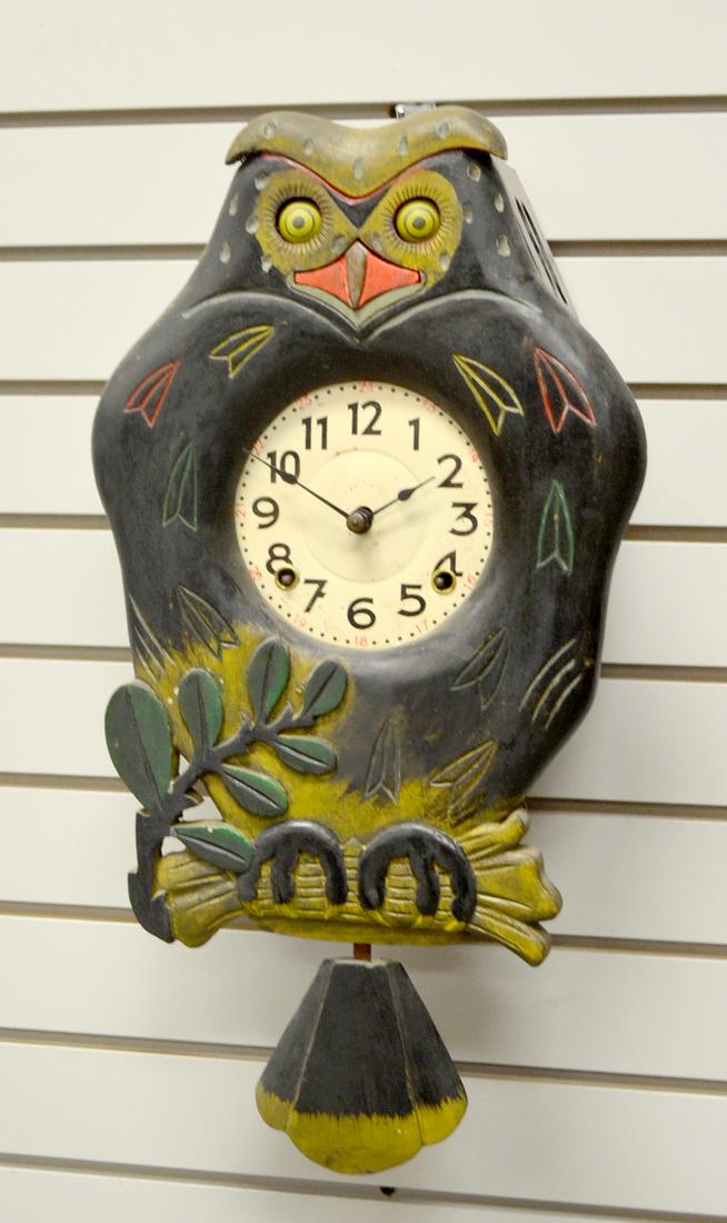 Rare Animated Owl Cuckoo Clock (1 of 5)