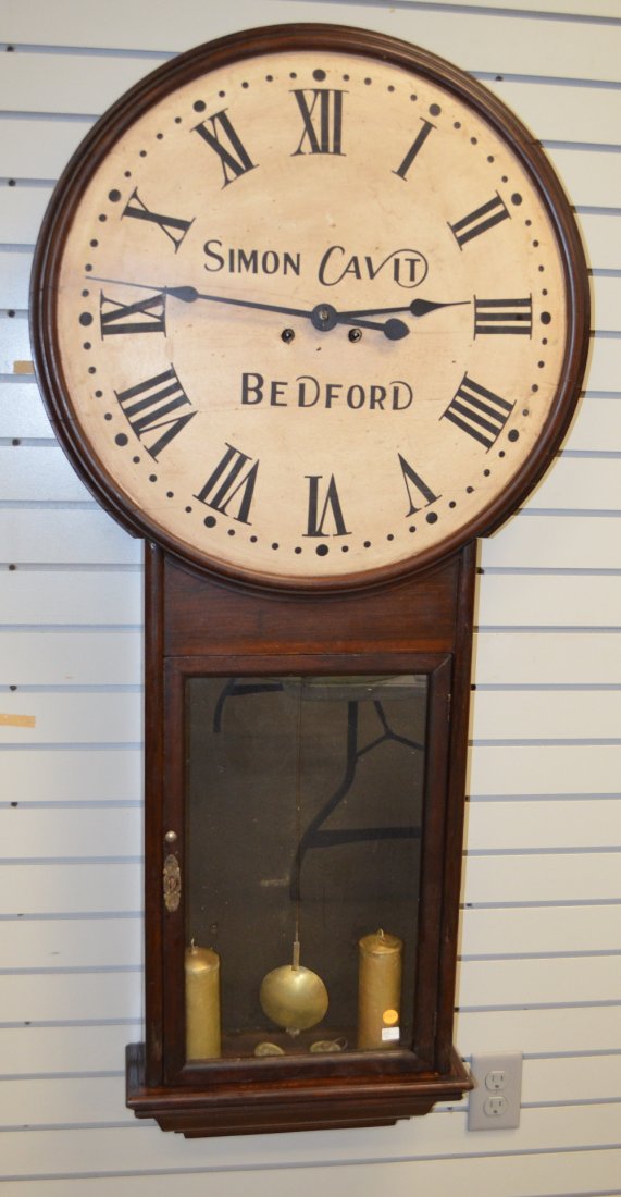 Antique Weight Driven Tavern Style Wall Clock (1 of 3)