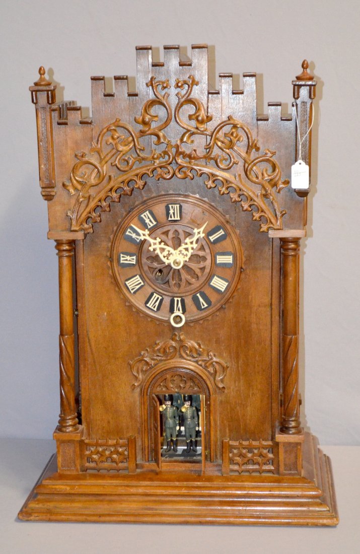 Antique Wherle & Cie Shelf Trumpeter Clock (1 of 10)