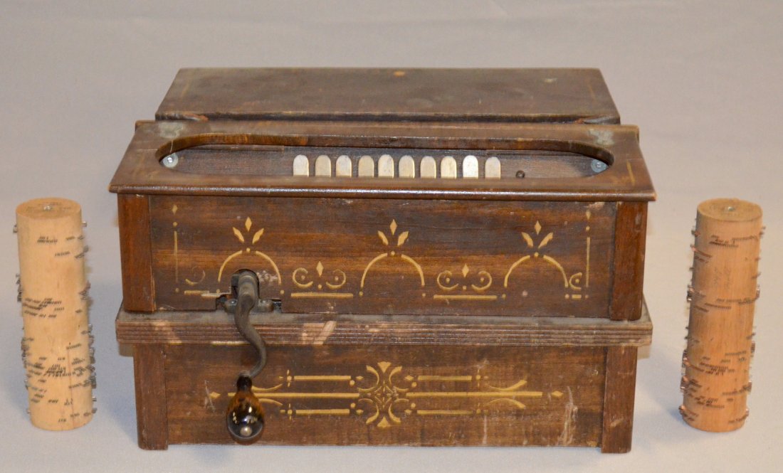 Antique Roller Organ w/ Stenciled Decoration (1 of 9)