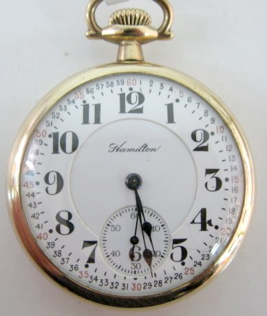 Hamilton 992 16S Pocket Watch: Hamilton 992 16S Pocket Watch: adjusted 5 positions; serial no.1537568. Hamilton double sunk porcelain dial. Case is Royal B&B 20 yr. All items sell As Is, Where Is, no guarantees of any kind. We acce