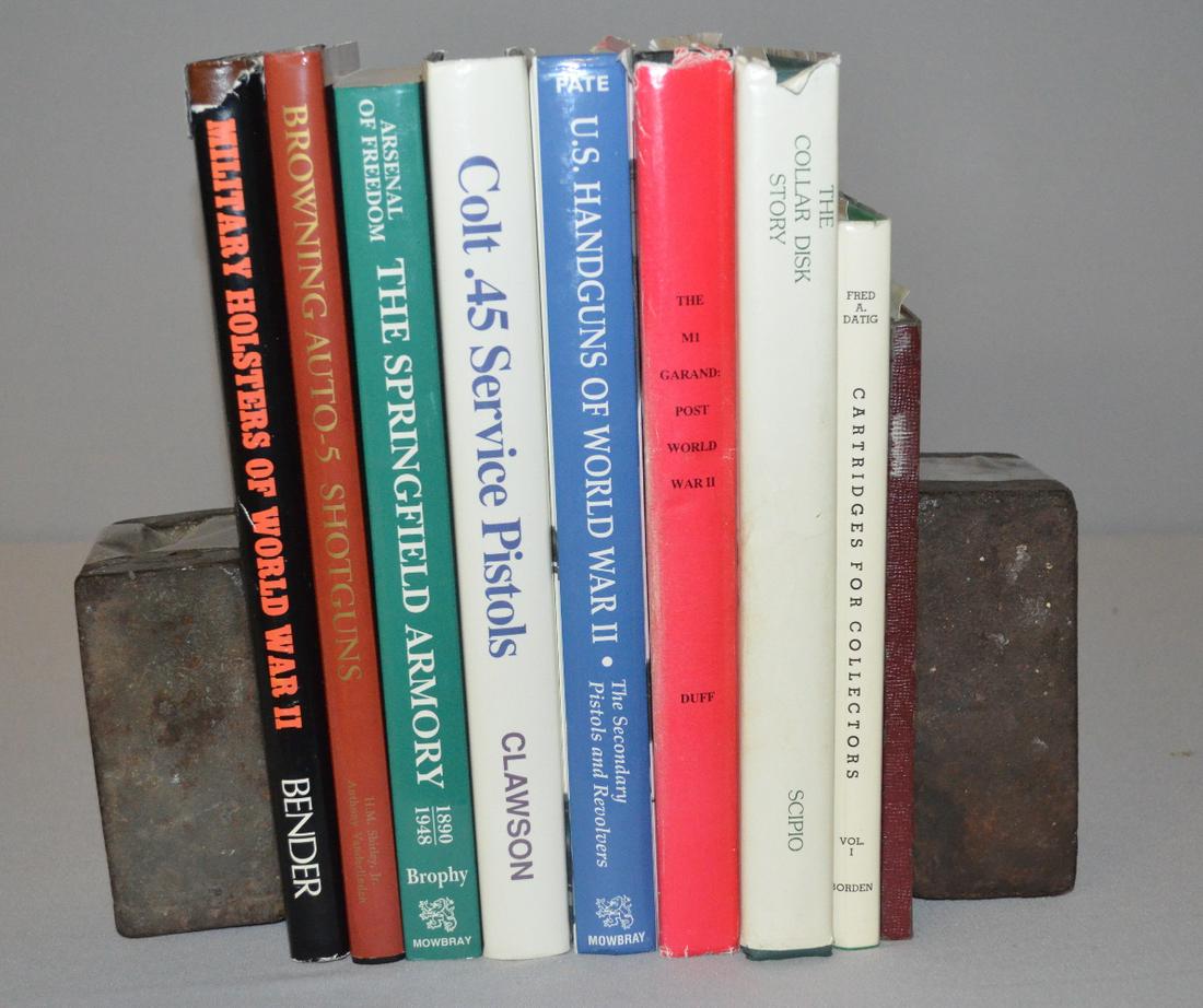 9 Books on World War Two Weapons.: 9 Books on World War Two Weapons. 1- Military Holsters of World War Two by Eugene J. Bender, 205 pages. 2- The Collar Disk by Albert Scipio, 296 pages. 3- The M1 Garand World War Two by Scott A. Duff,