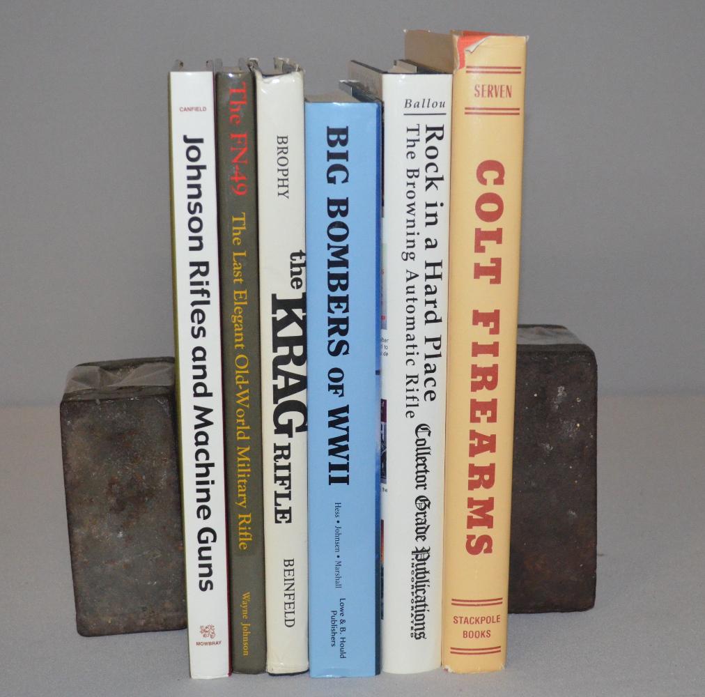 6 Books of World War Two Weapons.: 6 Books on World War Two Weapons. 1- Johnson Rifles and Machine Guns by Bruce N. Canfield, 271 pages. 2- The FN-49 by Wayne Johnson, 200 pages. 3- The Frag Rifle by William S. Brophy, 257 pages. 4- Bi