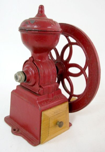 Cast Iron National Coffee Grinder Replica: Cast Iron National Coffee Grinder Replica No condition problems. 9 1/4" All items sell As Is, Where Is, no guarantees of any kind. We accept Mastercard & Visa, no paypal, no personal checks, no money