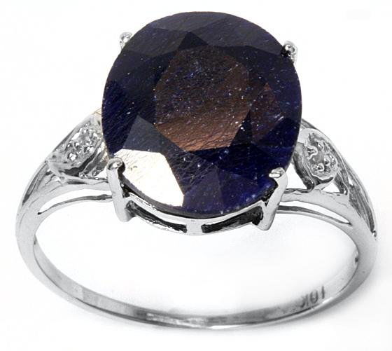 4.14ctw Sapphire & Diamond 10K White Gold Ring: 4.14ctw Genuine Sapphire & Diamond 10K White Gold Ring All items sell As Is, Where Is, no guarantees of any kind. We accept Mastercard & Visa, no paypal, no personal checks, no money orders, no wire t