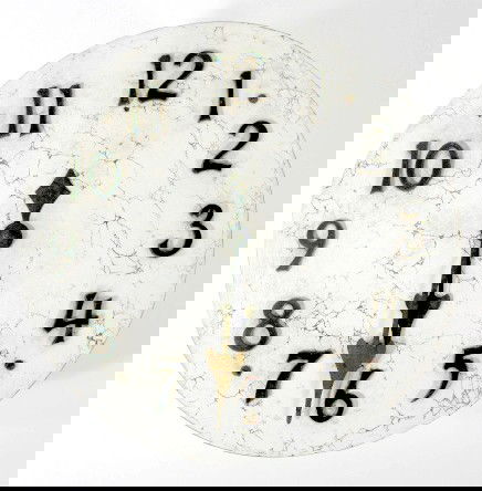 Sessions 14" Lobby Hanging Clock: Sessions 14" Lobby Hanging Clock: 8 day time only pendulum movement. The marbleized metal dial has cast and applied numbers. There is a label on the back. (Not running, wound tight. The face and hands